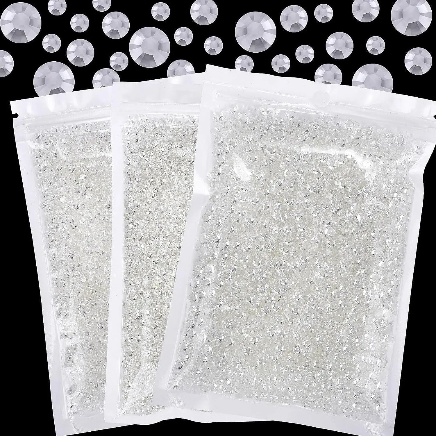Transparente Farbige Harz-Strass-Steine 2mm 3mm 4mm 5mm 6mm Künstliche Edelsteine für Bastelarbeiten DIY Nagelkunst Charms Zubehör Steine Großpackung – Detail 7