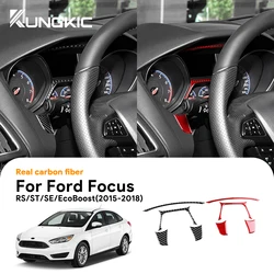 Car Speedmeter Frame For Ford Focus SE RS ST Ecoboost 2015 2016 2017 2018 Real Soft Carbon Fiber Sticker LHD RHD Accessories