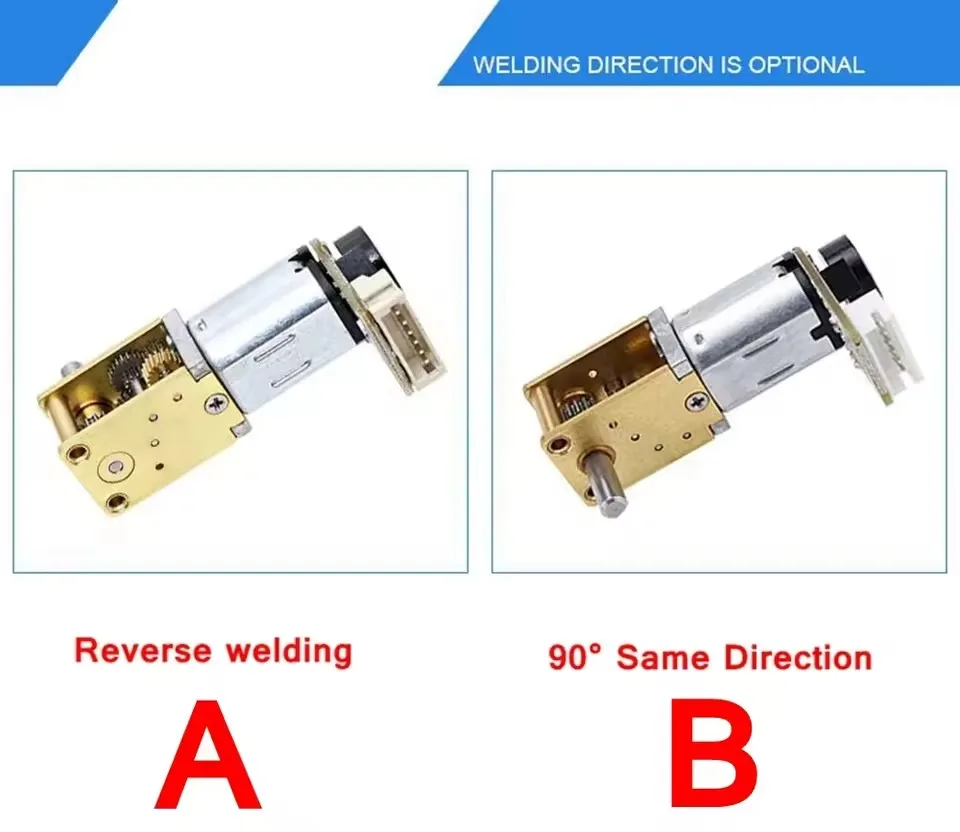 GW12-N20 Encoder ABHL DC 3V6V12V Micro Gear Motor Low Speed Electric Mini Reducer Worm Gear Motor