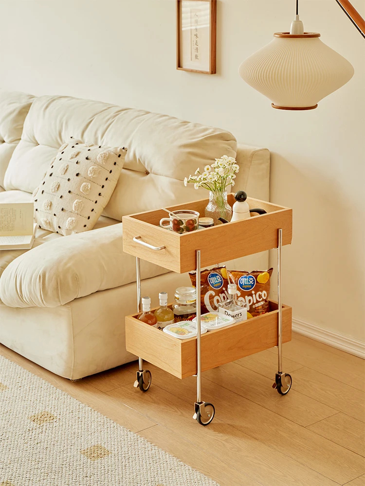 

Средневековая тележка с колесами, передвижная двойная полка для спальни, гостиной