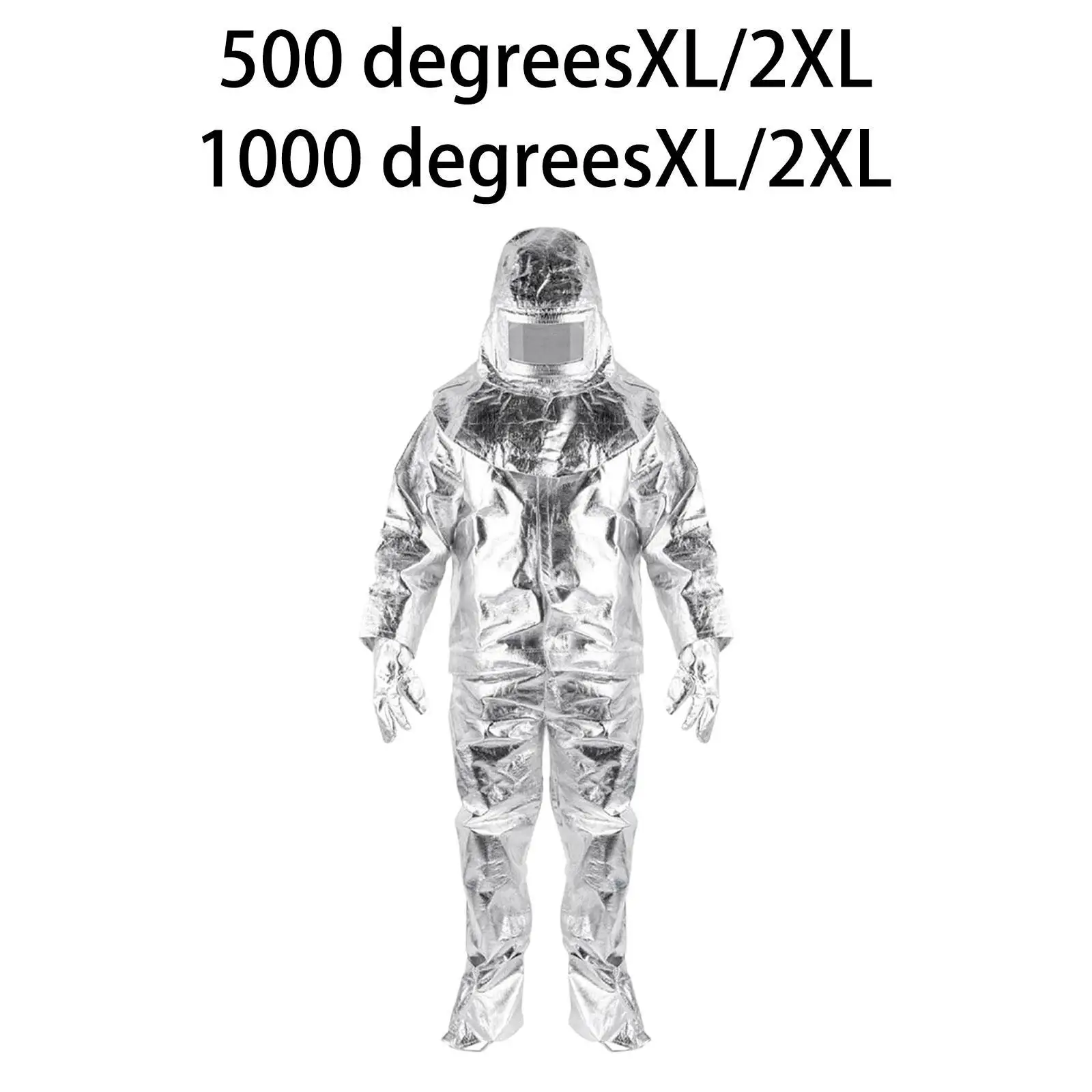 Fire Resistant Suit Silver High Temperature Fire Retardant Fireproof Clothes