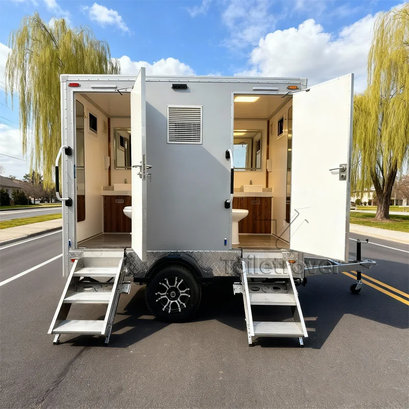 

Высококачественный Роскошный Передвижной Туалетный Прицеп, Изготовленный на Заказ, Уличный Мобильный Туалетный Прицеп для Продажи