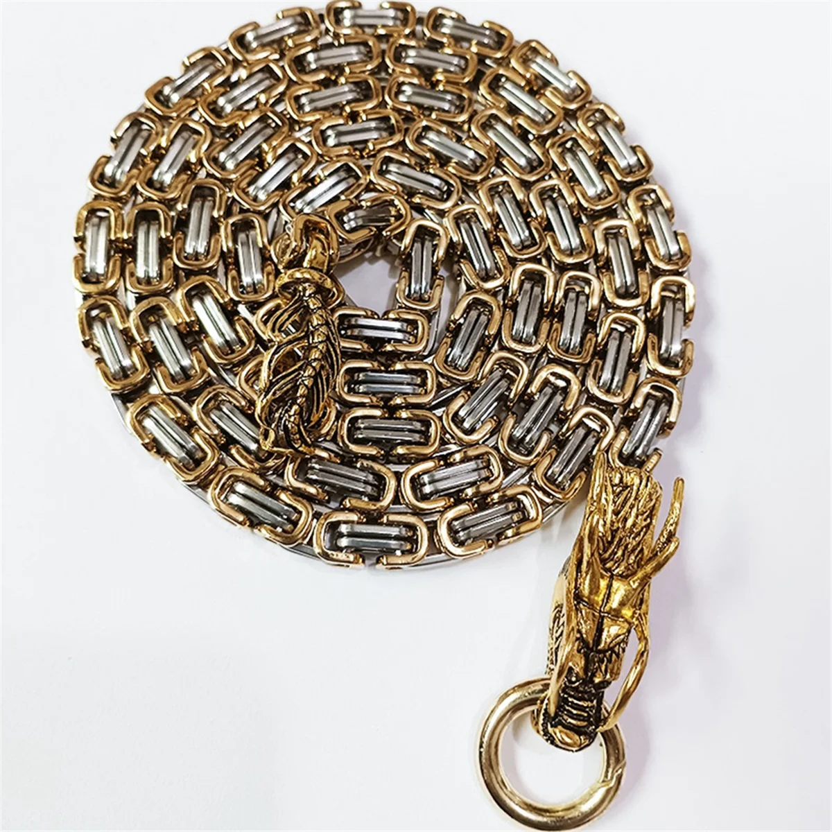 2025+ アウトドア ドラゴン スパイン セルフ ホイップ チェーン ステンレス鋼 チタン鋼 キール ブレスレット メタル ネックレス ウエスト チェーン A