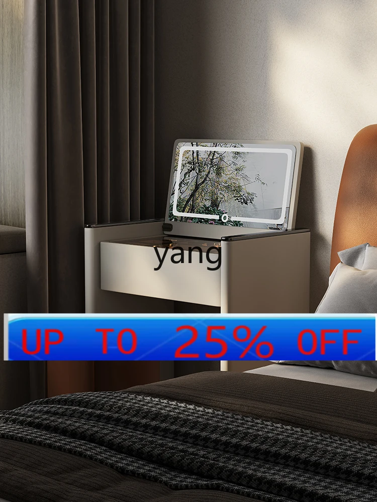 

LMM Italian minimalist dresser flip mirror light luxury high-end makeup table storage dressing table