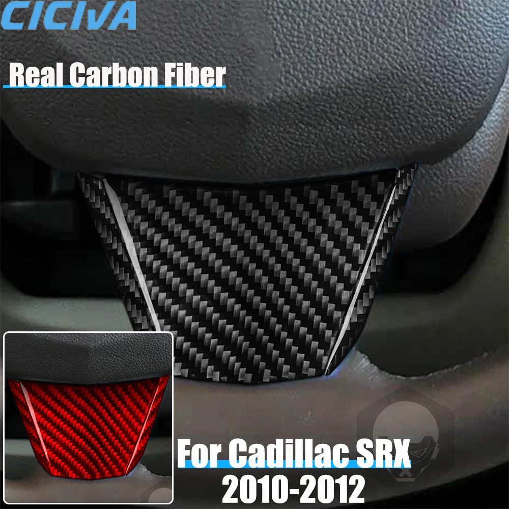 

Real Carbon Fiber Car Accessories Steering Wheel Chin Decorative Trim Cover Soft Sticker For CADILLAC SRX 2010 2011 2012