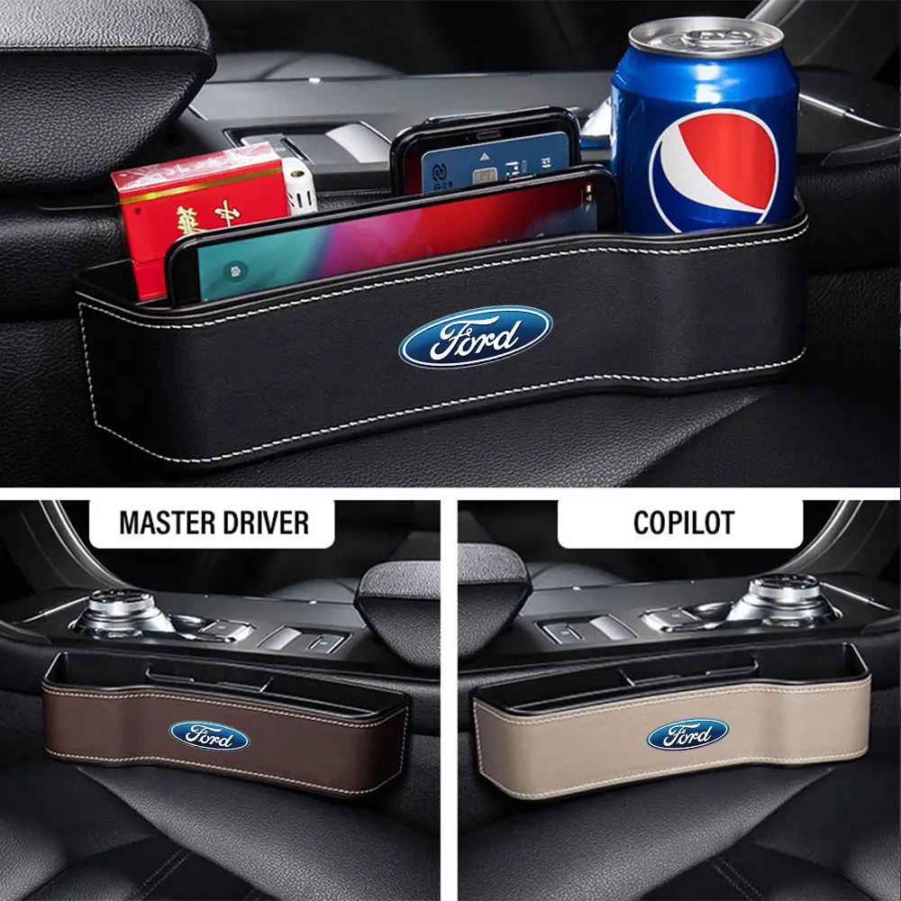 Car Seat Crevice Storage Organizing Box Cup Holder Auto Accessorie For Ford Fiesta Focus 2 Mondeo Mustang Ranger Kuga ST Transit