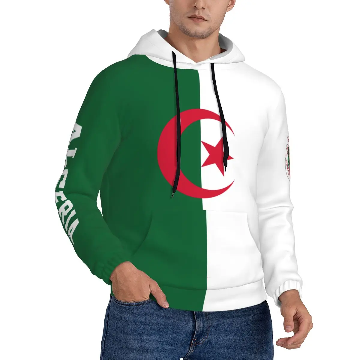 Algeria 3D Country Flag Print Hoodie Custom Name Number Men Sweatshirt Women Hip Hop Streetwear Tracksuit Clothing