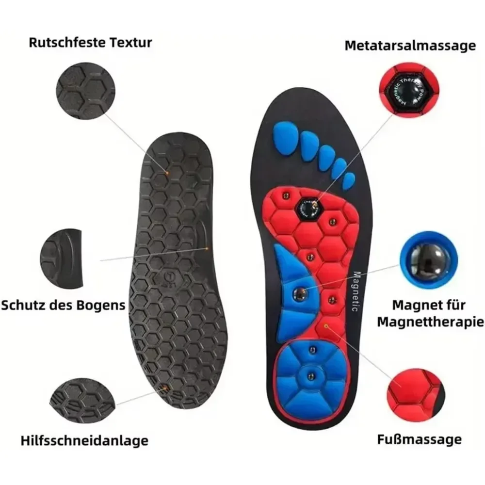 Terapia magnetica medica Solette sportive Massaggio Piede Perdita di peso Dimagrante Digitopiede per digitopressione Anti-fatica Assistenza sanitaria Rilievi per scarpe