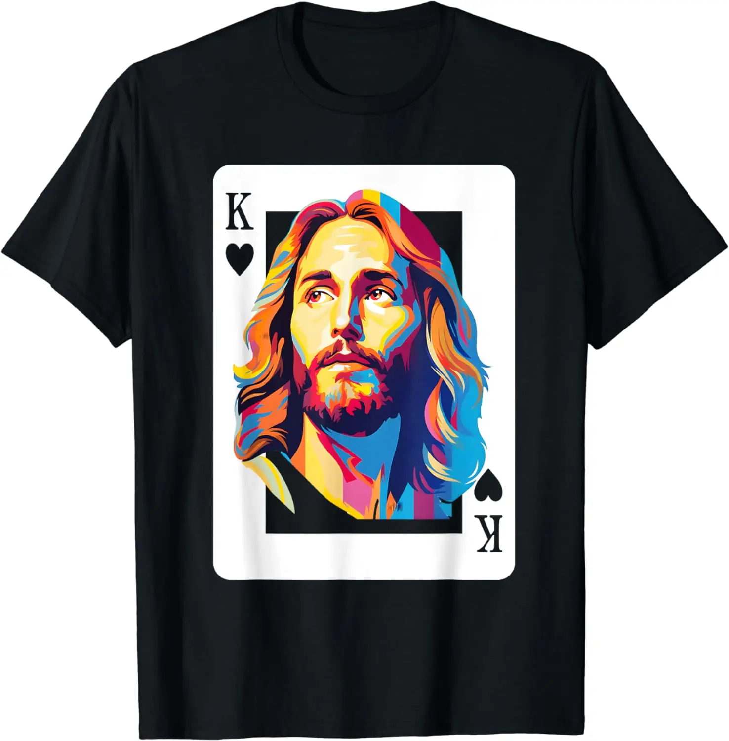 

Jesus King Poker Card Games Shirts for Men Women T-Shirt Cotton Short Sleeve All Seasons Christian Streetwear