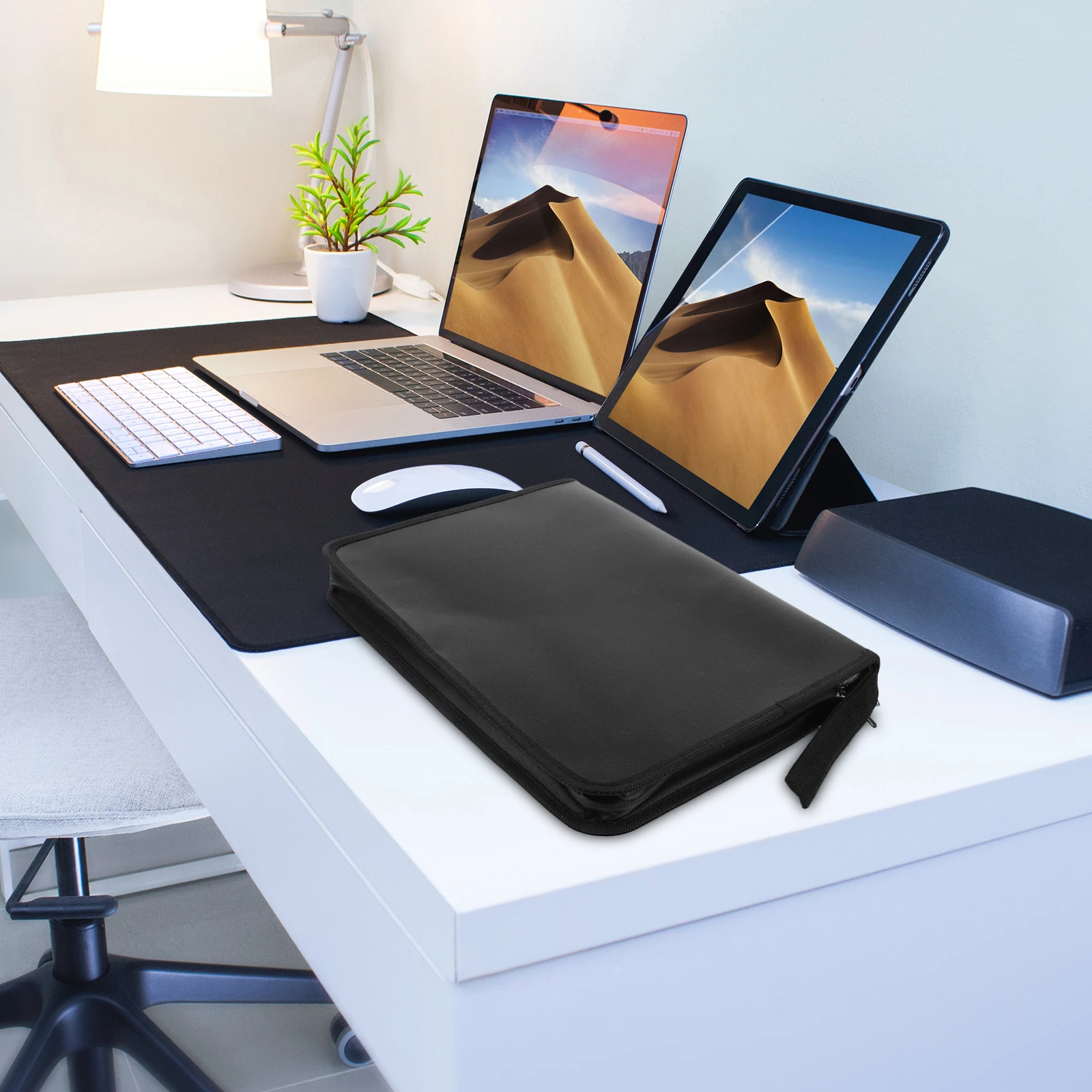 

Waterproof File Folder Document Bag Home Office Portable Expanding Folder Zipper Labels Large Capacity Storage Organizer