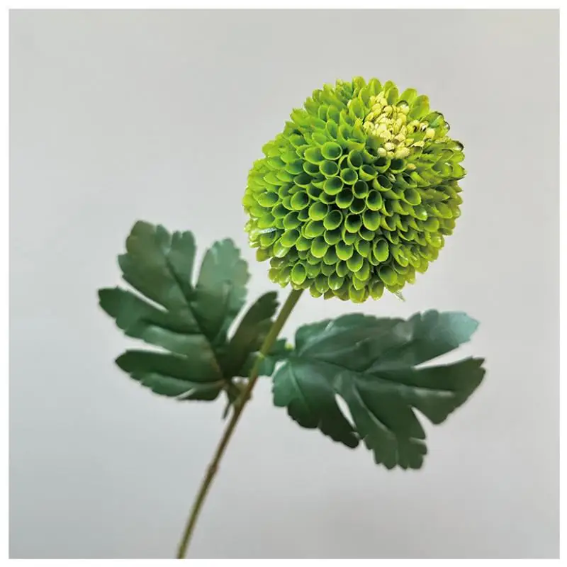 Einzelner Stiel Realistische Künstliche Allium-Kugel Gefälschte Chrysanthemenblume für Hochzeitssträuße Heim Garten Büro Dekoration Zubehör – Detail 15