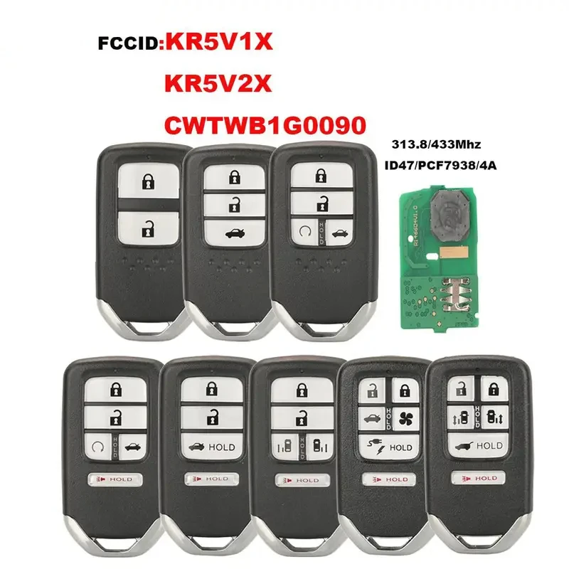 

313.8/433Mhz Smart Car Key For Honda Odyssey Clarity Fit Jazz Xrv Venzel Accord New inspire KR5V1X KR5V2X CWTWB1G0090