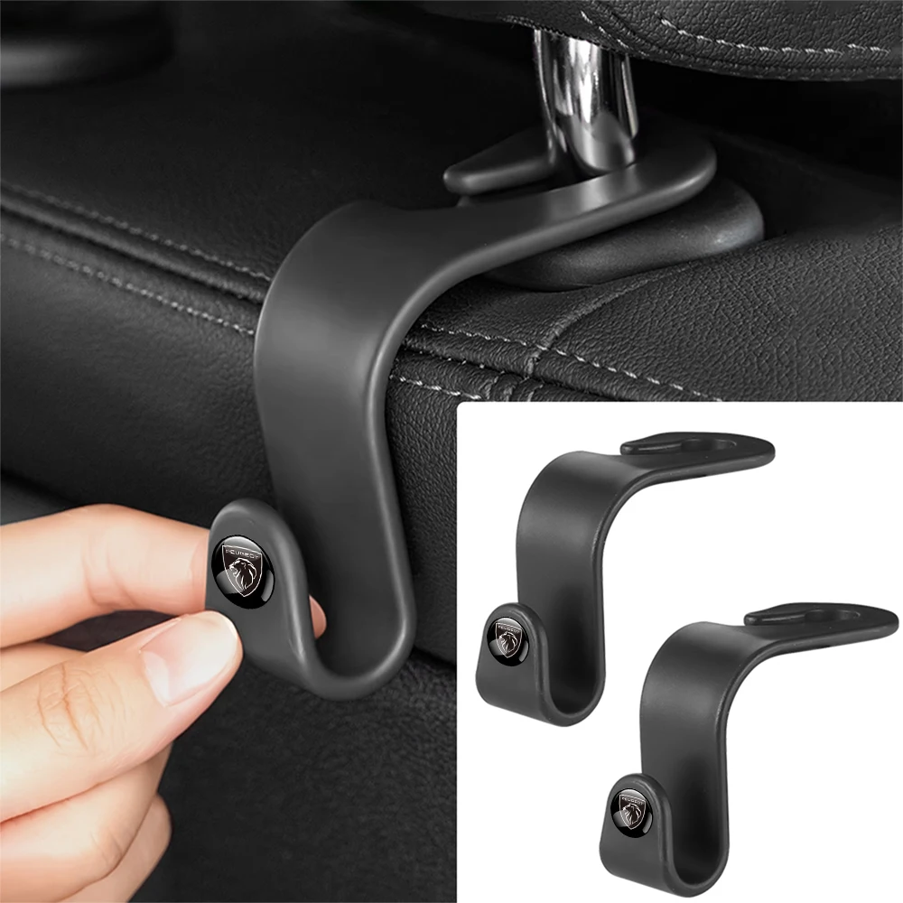 2pcs Car Seat Backrest Hidden Multi-Functional Hook For Peugeot 206 207 208 306 307 308 508 106 107 108 2008 3008 5008 406 407