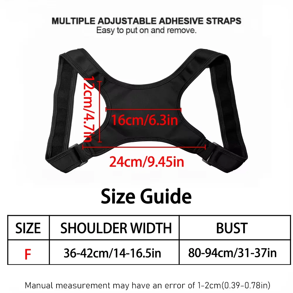 1Pc Adjustable Posture Corrector Back Support Belt- Breathable Non-Slip Ergonomic For Improved Preventing Humpback Protection