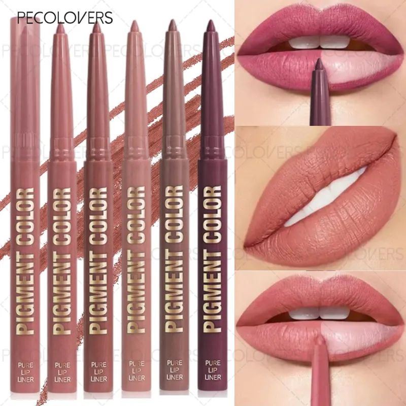 1PC マルチカラーリップライナー、唇の輪郭を描きます、ふっくらと魅力的な唇、防水性と耐汗性、リップ化粧品
