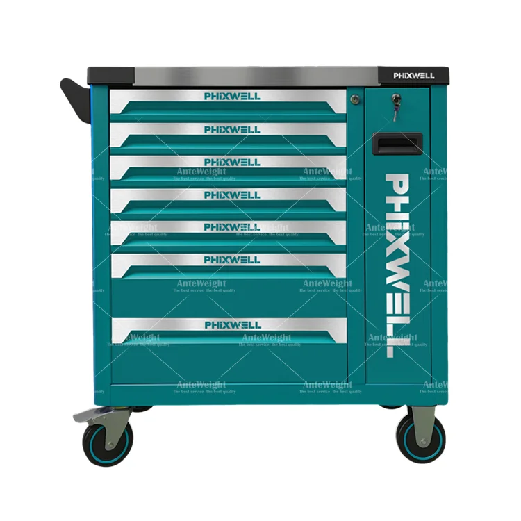 

Heavy Duty Metal Iron 7 Drawers Roller Tool Trolley Tool Cabinet with Mechanic Repair Tools