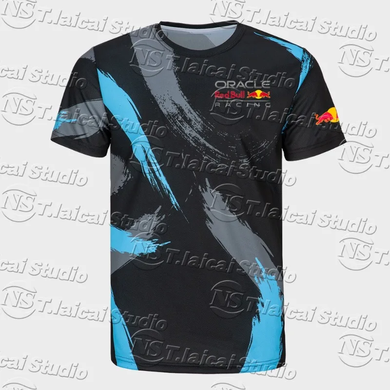 2025 nuevo estampado de toro rojo, superventas, Camiseta deportiva para correr al aire libre, traje de carreras de verano para hombre, traje de entrenamiento de ciclismo de marca Red Bull