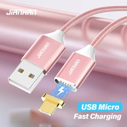 JianHan Magnetic Micro USB Cable 1m Fast Charging Micro USB Magnetic Cable for Samsung Xiaomi Data Wire Cord