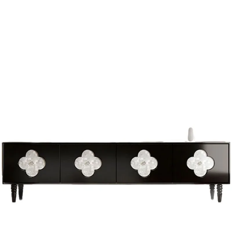 

Light Luxury Living Room TVSolid Wood Side Cabinet Decorative Retro TV