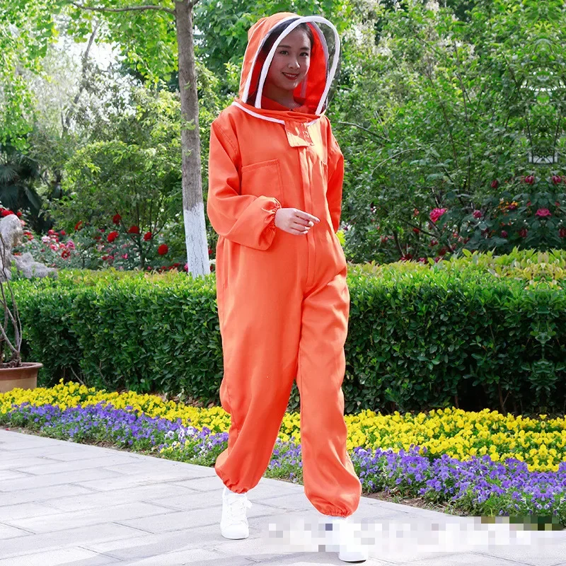 Export Bee New Space Clothes Connected Bee Wear Breathable Connected Orange Space Clothes Honeybee Clothes Beekeeping Tools