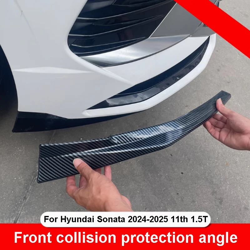 

For Hyundai Sonata 2024 11th Gen 1.5T Car Front Shovel Corner Surround Front Bumper Decoration Anti-collision Strip Accessory