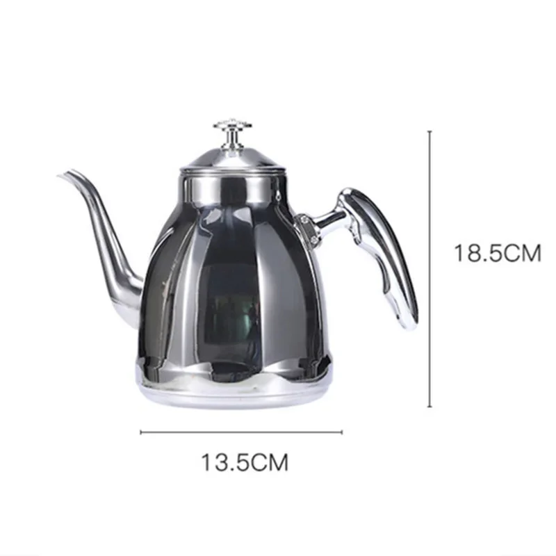 1.5L Octagonal Tea Kettle with Filter Stainless Steel Teapot Coffee Pot Fit Gas Stove Electric Ceramic Cooktop Home Camping
