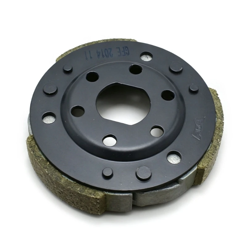 D5BE Rear Drive Shoe Assembly Service Part for Motorcycle Workshop Use, 105.5 mm Aluminum Body with Friction Lining Detail for