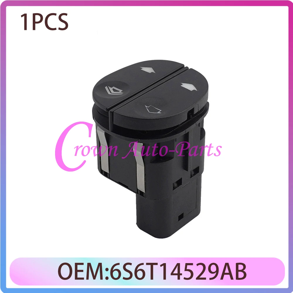 Nuevo interruptor de ventana 1459686 6S6T14529AB, botón de control compatible con Ford Fiesta Fusion Transit Connect Transit MK7