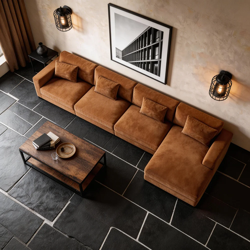 #Resort Sectional Cloud Sofa Individual Seat Living Room Sofa Set Indoor Furniture Sets Down Fill Feather Soft L Shape Sofa