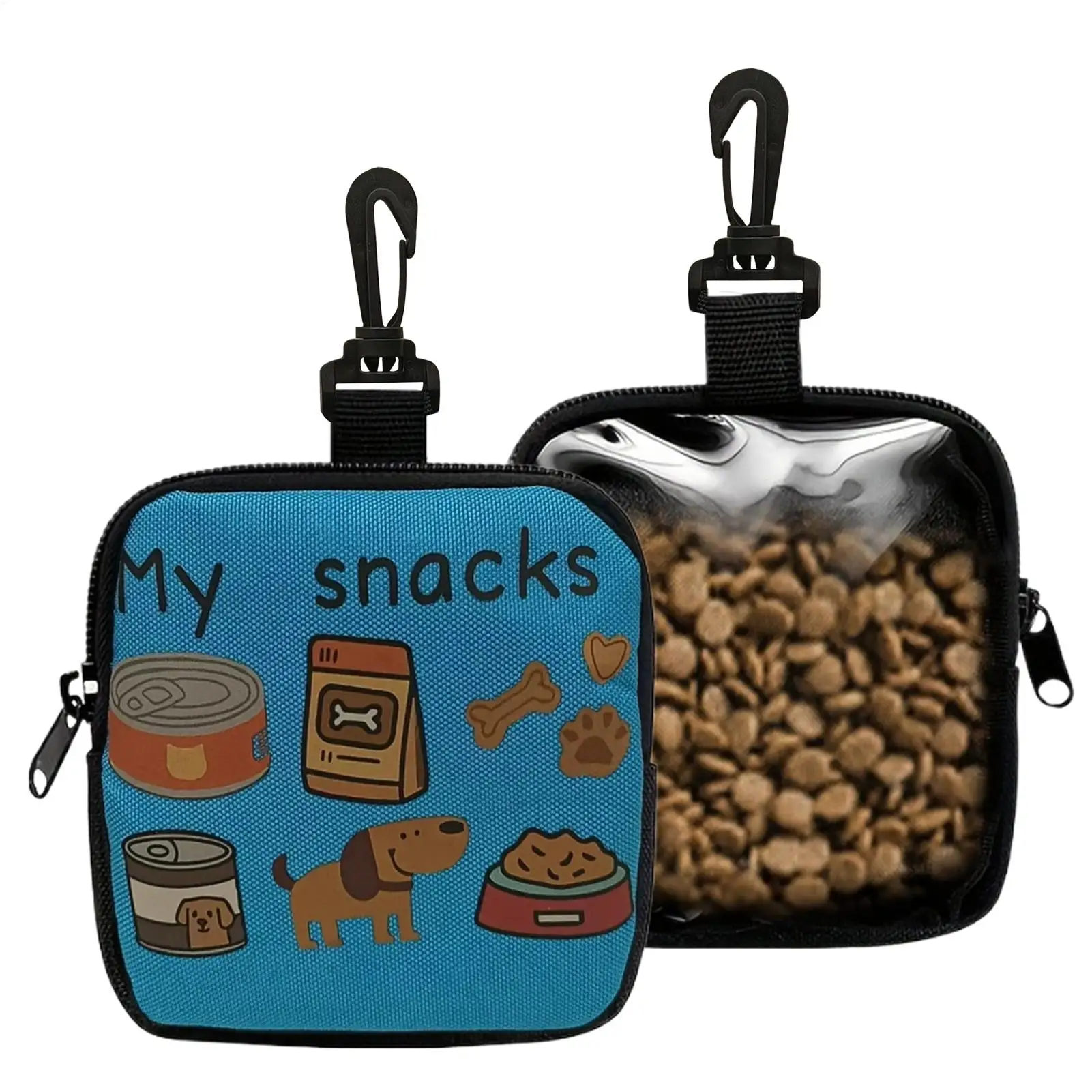 Dog Training Treat Pouch Hands-Free Waist Pack With Multiple Pockets Portable Storage Adjustable Strap For Walking Camping