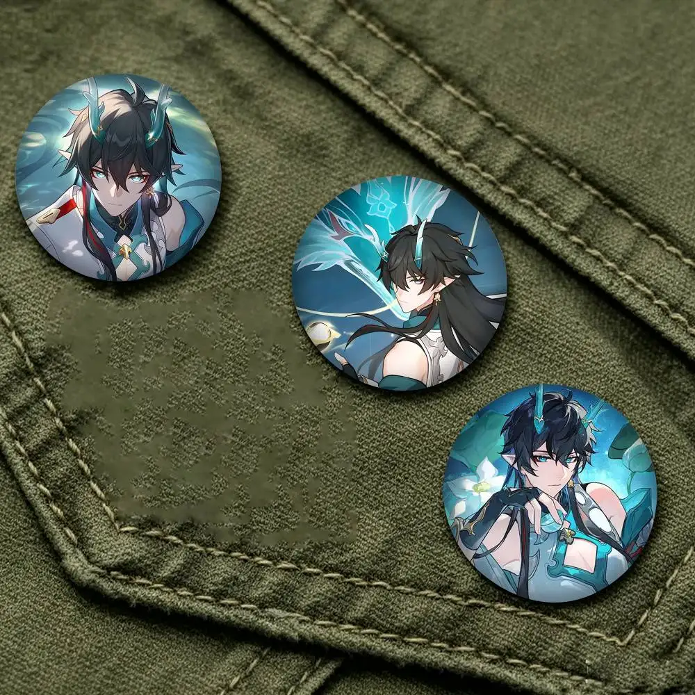 Game D-Dan Heng Honkai Star Rail  25mm 32mm 44mm 58mm 75mm Brooches Badges Pins for Accessories Gift