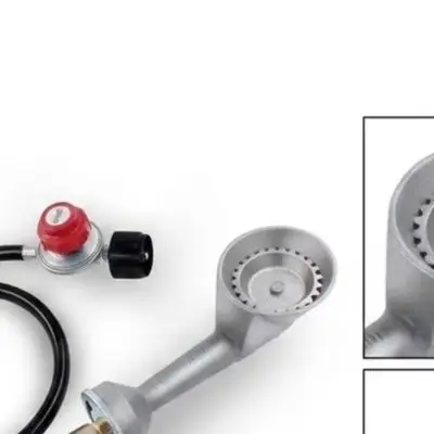 Burner Head Replacement Kit for Portable Propane Stoves Featuring 0-20 PSI Regulator and 4 inch High Pressure Hose