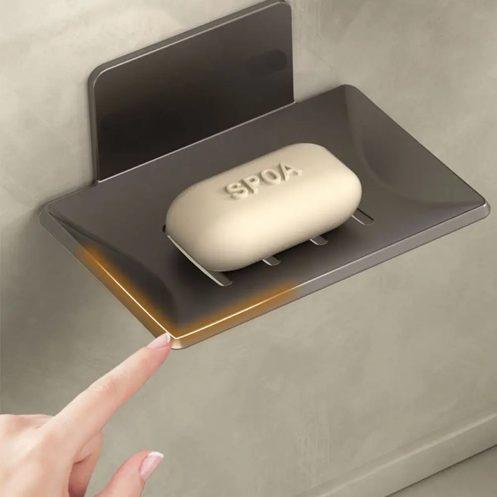 Durable Metal Soap Dish Wall Mounted Drainable Storage Rack Soap Container Tray Bathroom Kitchen Sink Organizer