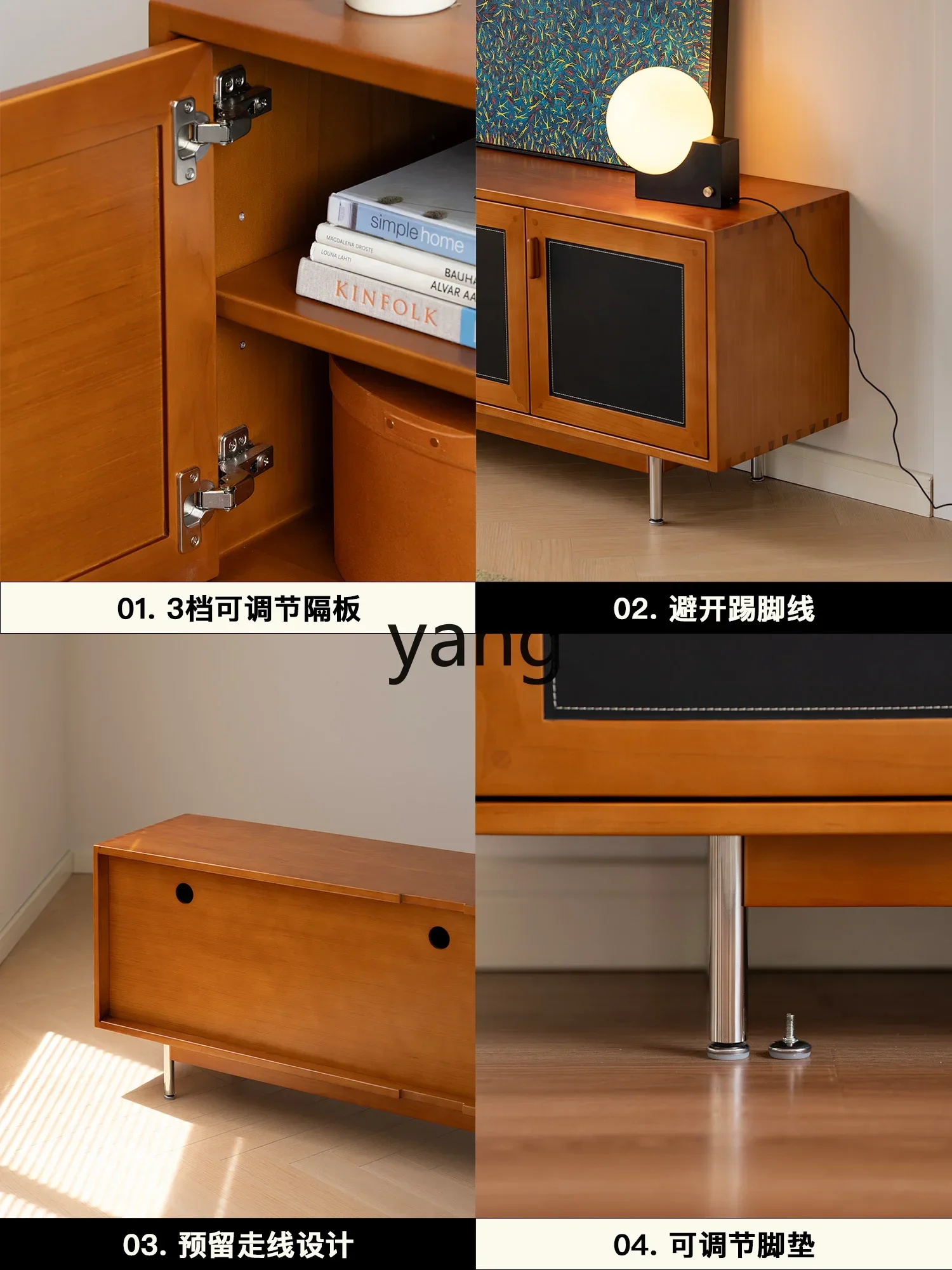 xyy medieval TV cabinet living room home solid wood retro storage locker integrated