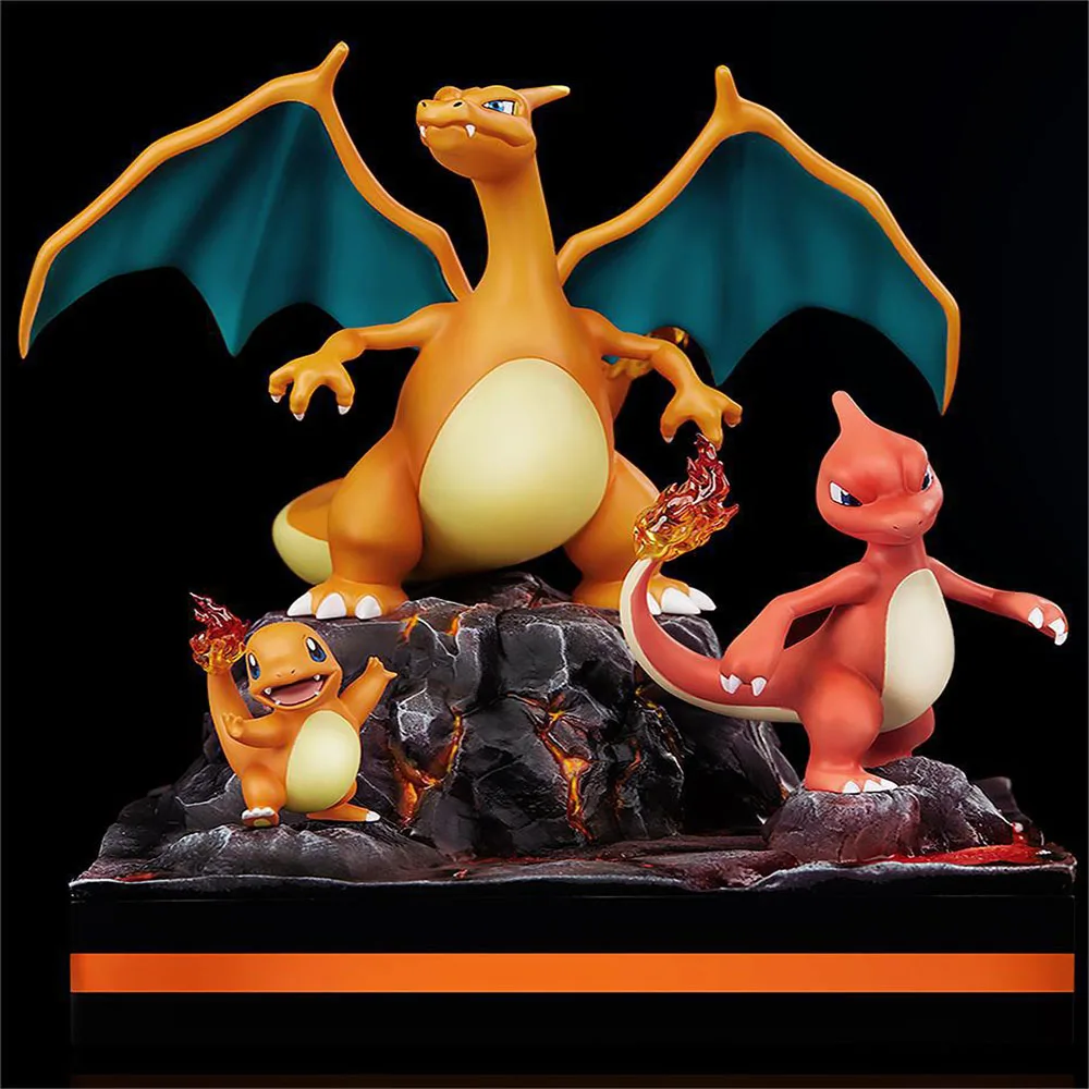 

17cm Anime Pokemon Figures Charizard Figurine Pvc Gk Statue Model Doll Collection Room Scene Decor Desktop Toys Gift Accessories