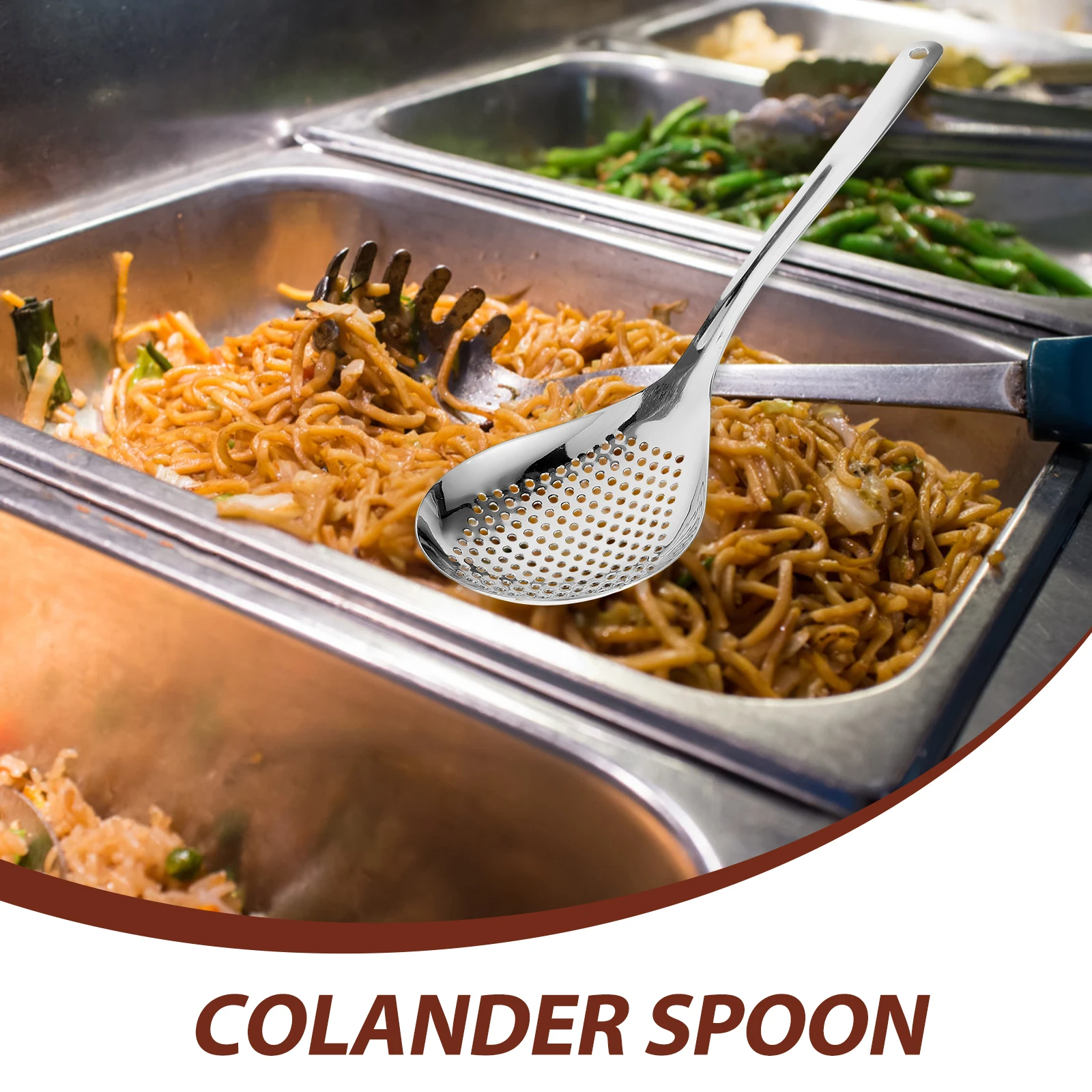 

1 Pc Stainless Steel Strainer Spoon Flat Bottom Design Easy To Use Durable Filter Spoons Cooking Tools