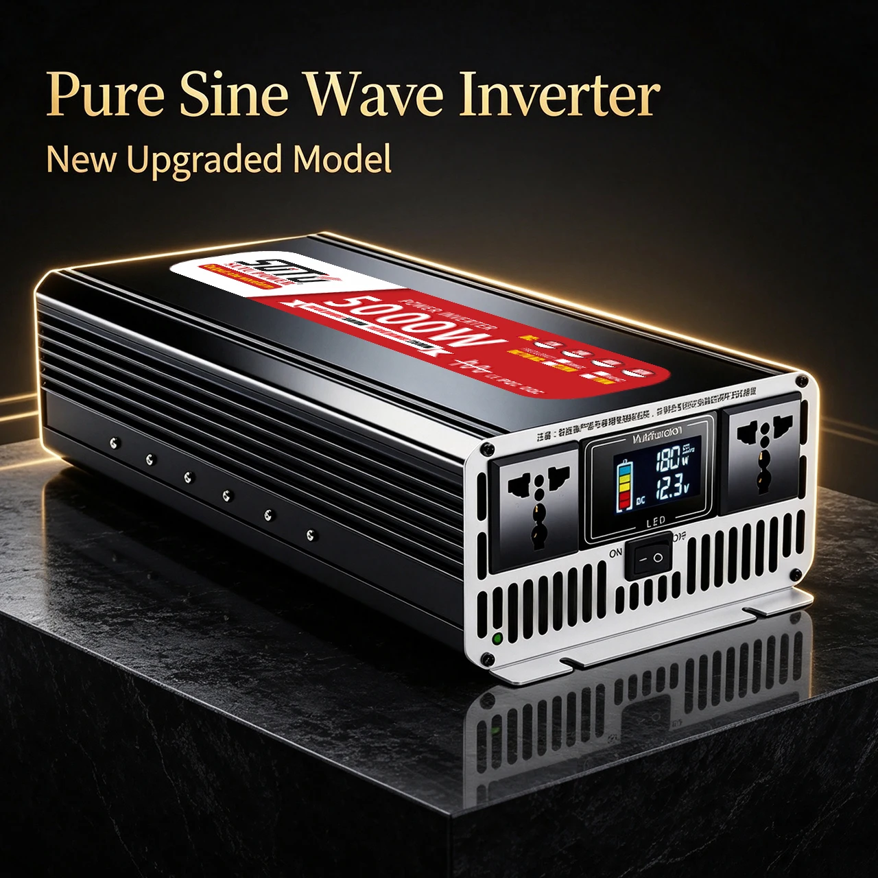 Reiner Sinus-Wechselrichter 12V 24V 5000W auf 220V 50Hz 110V 60Hz Auto Haus Hochleistungs-Batterie-Solarstrom-Konverter universell und für Europa