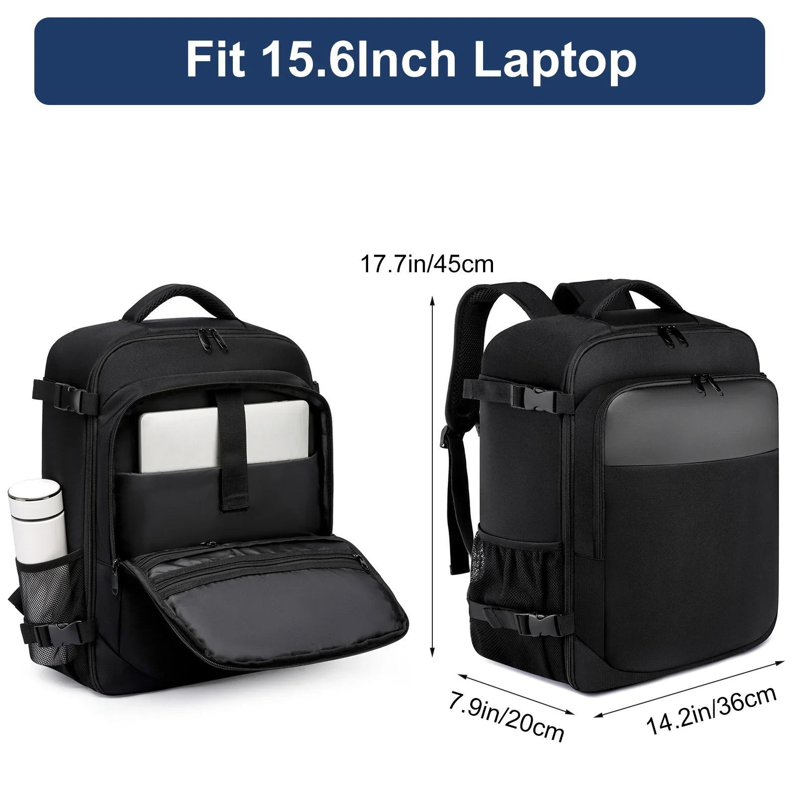 ryanair 40x20x25 and 45x36x20 Travel backpack,Laptop Backpack,unisex.Multifunctional bag,School Bag,university,trekking rucksack image 5