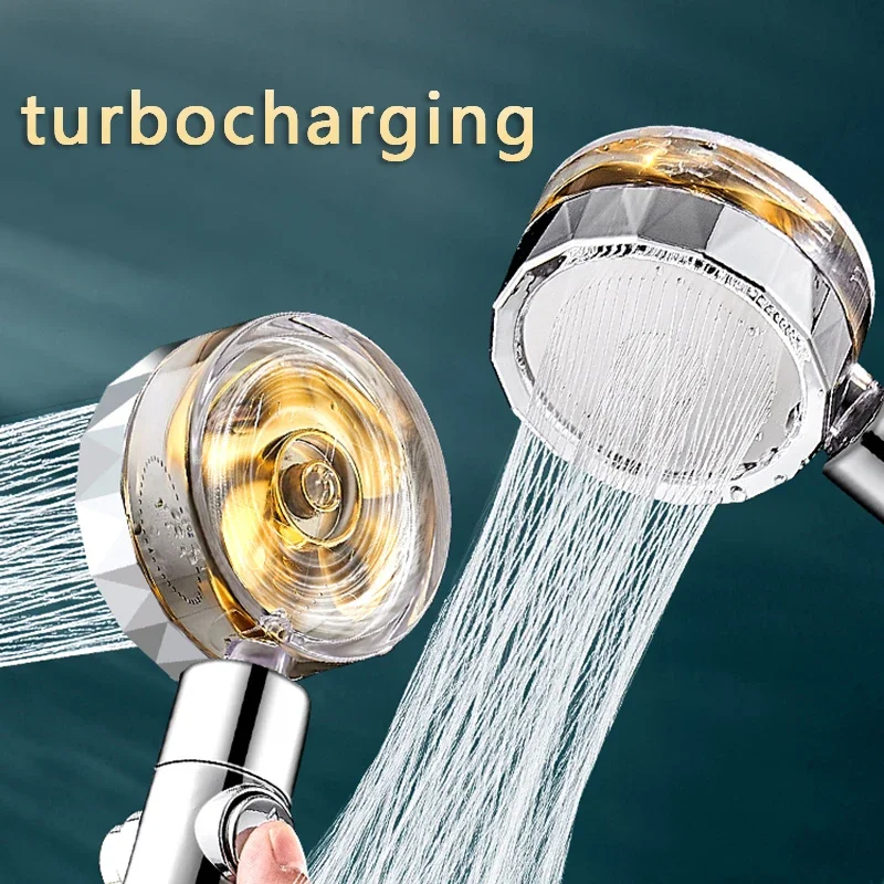 

1PC Turbocharged Shower Head Handheld High Pressure Shower Head Enhanced Water Leakage and Anti Drop Household Shower Head