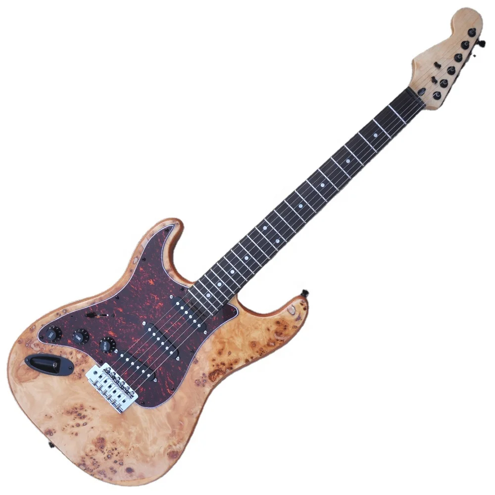 

Flyoung Left Handed Electric Guitar Cheap Price Guitar Burl Maple Veneer guitar