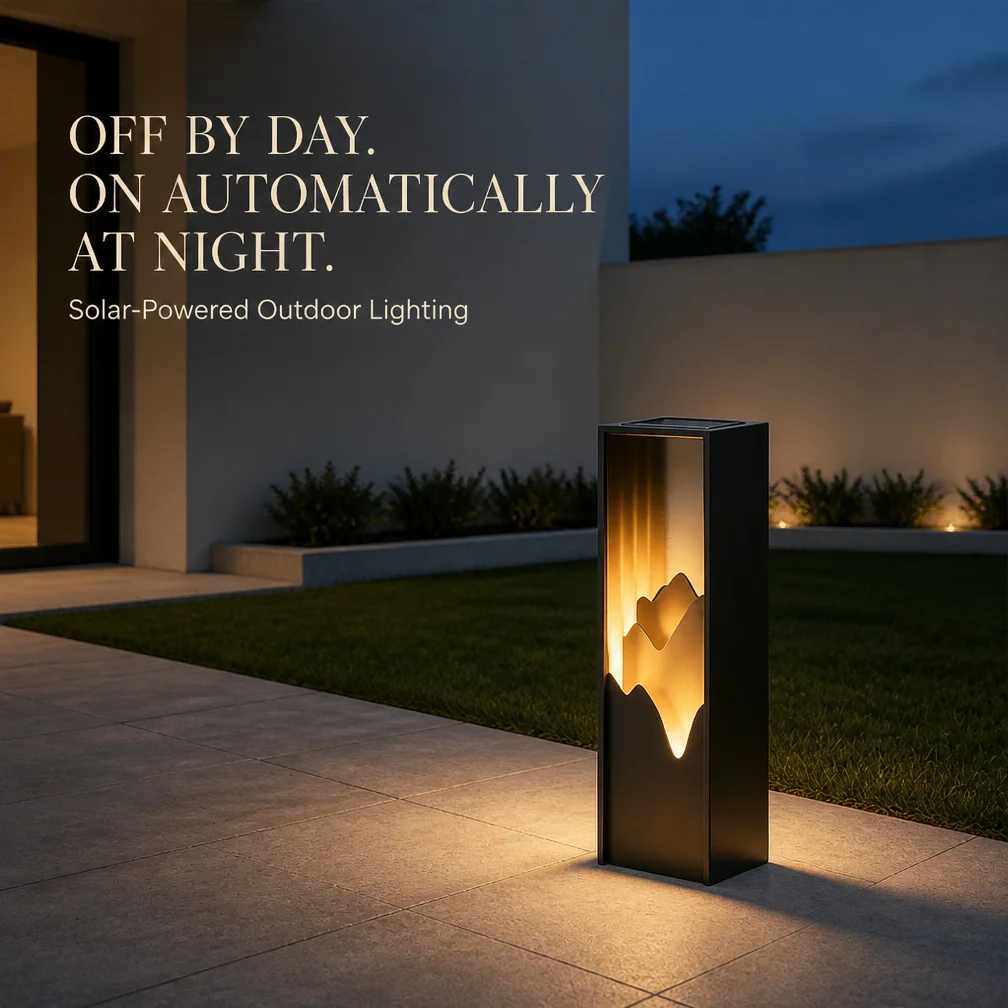 Outdoor Lighting Hardwired - مصباح حديقة خارجي يعمل بالطاقة الشمسية