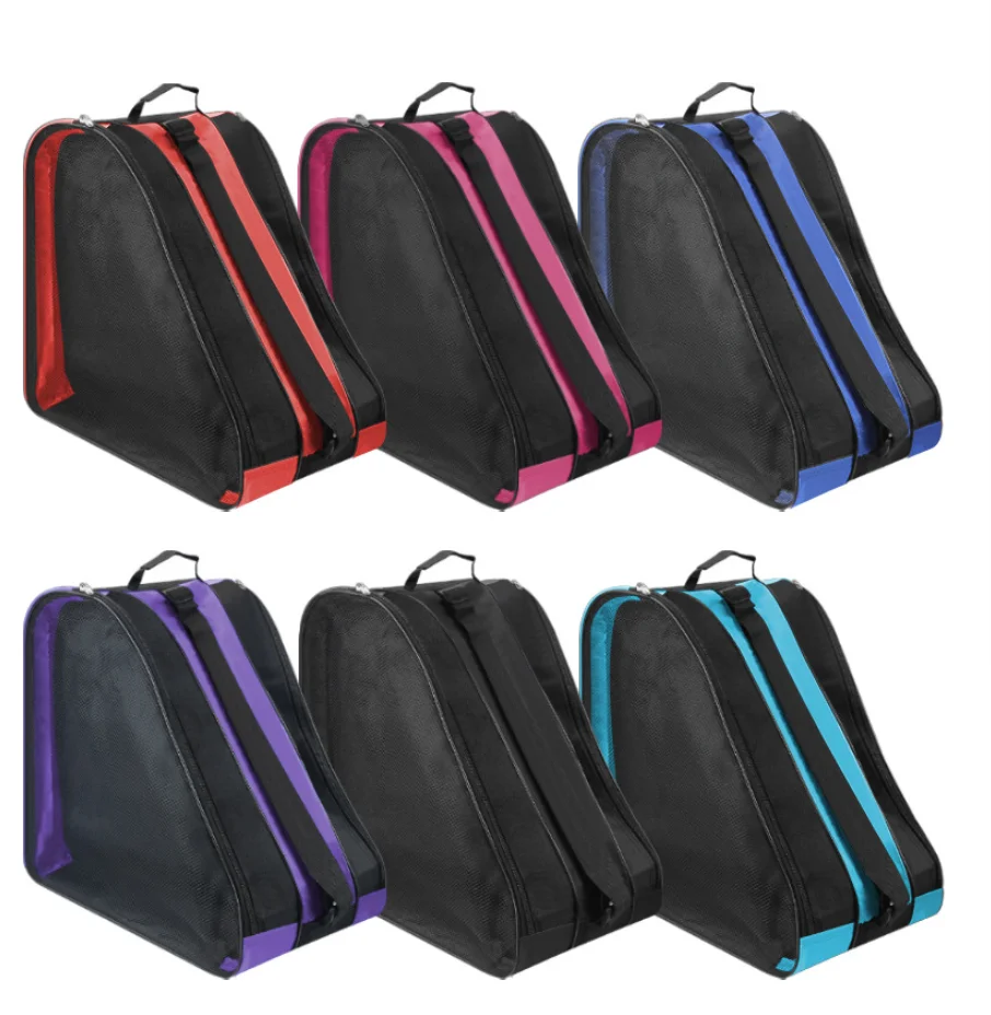 

Large Capacity 3-Layer Ice Skating Bag with Heavy-Duty Shoe Storage - Adjustable Shoulder Strap for Inline Skates, Roller Skates