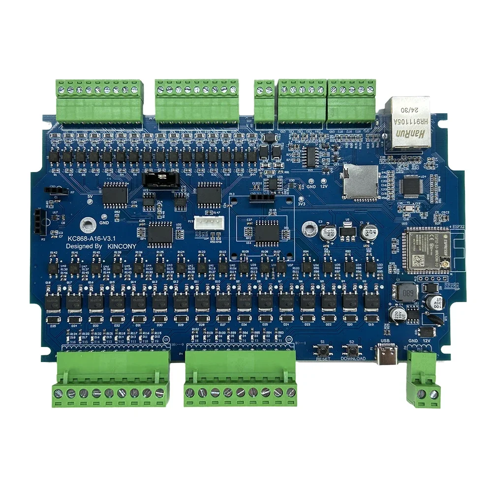 KC868-A16v3 ESP32-S3 16 قناة GPIO وحدة ESPHome مساعد المنزل MQTT HTTP Modbus