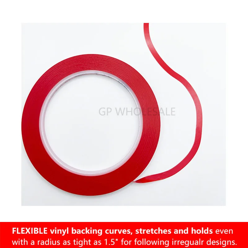 3mm/5mm/8mm/10mm/15mm~50mm 471 Premium Perfomance Strong Vinyl Tape for Car, vehicle, Motorcycle, Floor Decorate, Mark, RED, 33M