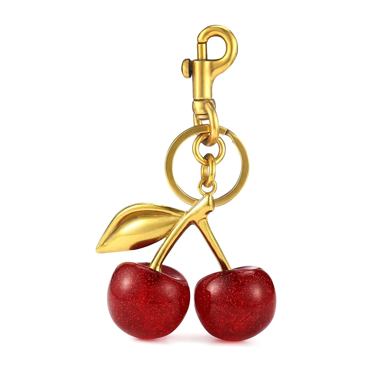 EYFL-Cherry Bag Charm and Keychain Accessory Purse Charm -Perfect Fashion Addition for Everyday Style and Glamour,Lightweight