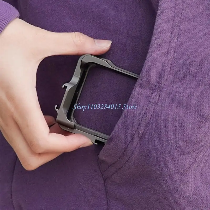 R6FF Shockproof Aluminum Alloy Camera Cage With Access Mount And Secure Finger Slot for 2 Video