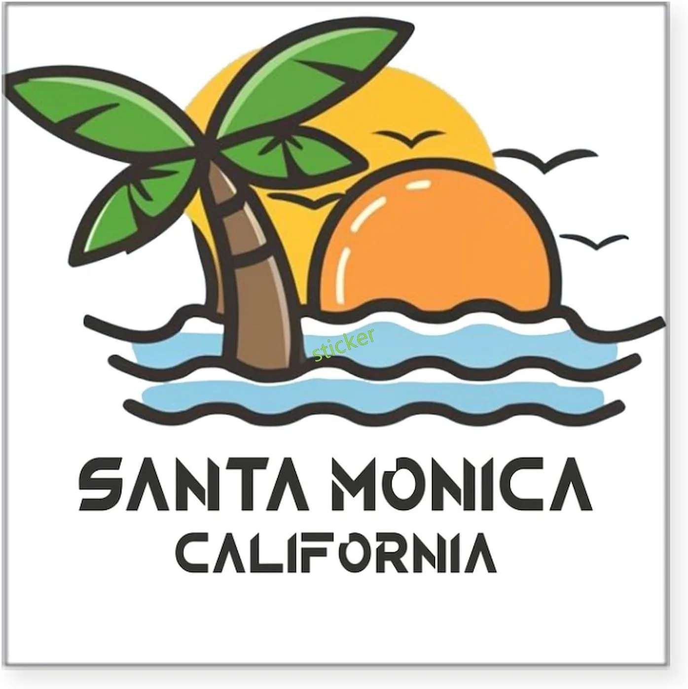 

Santa Monica Car Sticker Vinyl Appearance Decal Decal Auto Parts Racing Car Window Laptop