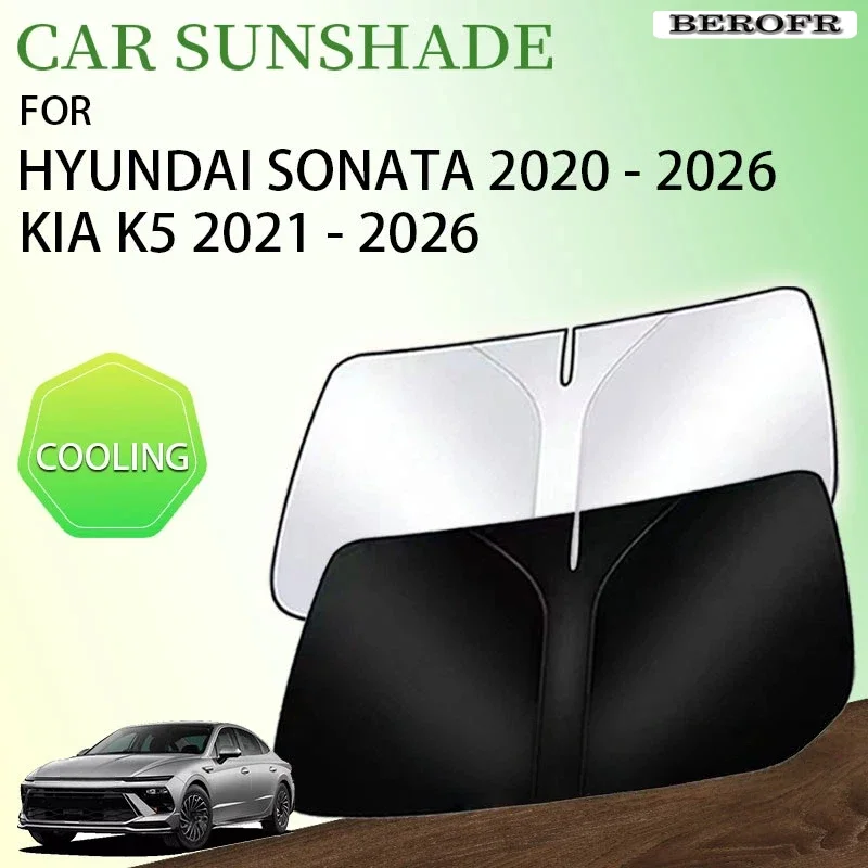 For Hyundai Sonata DN8 2020 - 2026 Kia K5 2021 - 2026 2025 2024 2023 Accessorie Car Front Window Sunshade Sun Visor Protector UV