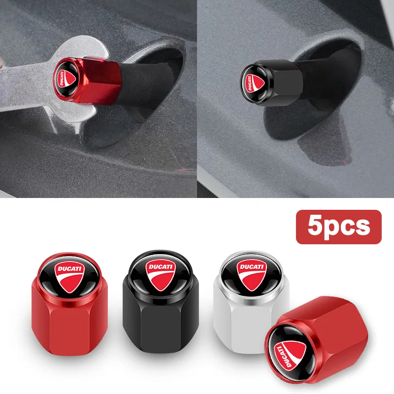 5pcs Motorcycle Wheel Tire Styling Tire Valve Air Nut Cover For Ducati Monster 696 796 797 821 Panigale V4 Scrambler Accessories