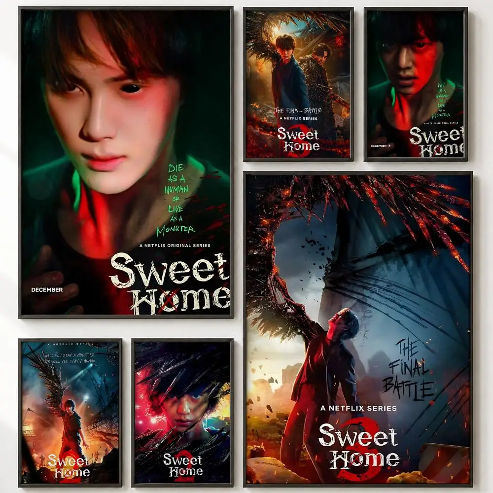 Sweet Home K-Drama Poster HD poster wall art self-stick no-residue for home cafe office great gift